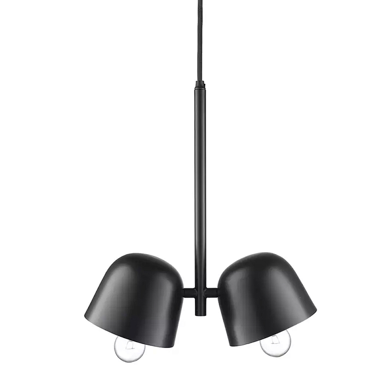 Подвесной светильник черный с 2-мя плафонами Pendant lamp Black Черный в Нижнем Новгороде | Loft Concept 