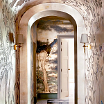 Обои ручная роспись Bamboo River Blossom Original colourway on Deep Rich Gold gilded paper with pearlescent antiquing варинант исполнения - 2 | Loft Concept в Нижнем Новгороде