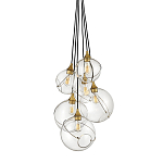 Подвесной светильник с шестью прозрачными стеклянными шарообразными плафонами Hinkley варинант исполнения - 1 | Loft Concept в Нижнем Новгороде
