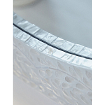Зеркало круглое инкрустированное раковинами устриц Bone Inlay Dome Mirror White варинант исполнения - 5 | Loft Concept в Нижнем Новгороде