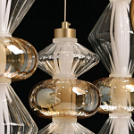 Люстра с плафонами из прозрачного и янтарного стекла в виде шаров и ромбов Gabriel Scott Luna варинант исполнения - 11 | Loft Concept в Нижнем Новгороде