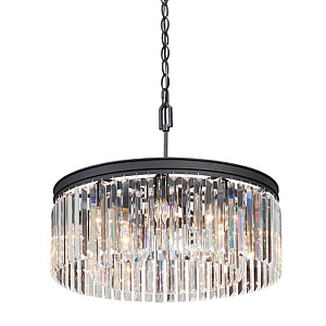 Люстра Rhys Clear Glass Prism Round Chandelier 60