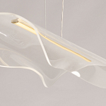 Люстра линейная с прозрачным волнообразным плафоном Wave Line варинант исполнения - 9 | Loft Concept в Нижнем Новгороде