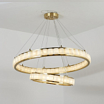 Люстра с 2-мя кольцами из натурального камня с регулируемыми плафонами Durability of Stone варинант исполнения - 3 | Loft Concept в Нижнем Новгороде