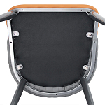 Стул оранжевый с высокой спинкой из искуственной кожи на серых металлических ножках Enigma Orange варинант исполнения - 5 | Loft Concept в Нижнем Новгороде