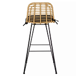 Стул барный с ротанговым плетением Half Bar Chair with Wicker без подлокотников варинант исполнения - 3 | Loft Concept в Нижнем Новгороде