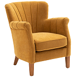 Кресло велюровое на ножках из массива ясеня Jessie Armchair варинант исполнения - 1 | Loft Concept в Нижнем Новгороде