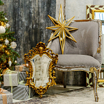 Зеркало настенное в ажурной раме золотого цвета с эффектом старины Classic Ornament Mirror варинант исполнения - 2 | Loft Concept в Нижнем Новгороде