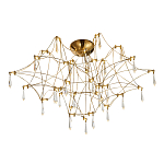 Потолочный светильник с тонкой металлической конструкцией цвета золото Quasar варинант исполнения - 1 | Loft Concept в Нижнем Новгороде