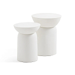 Приставной столик белого цвета Tori варинант исполнения - 4 | Loft Concept в Нижнем Новгороде