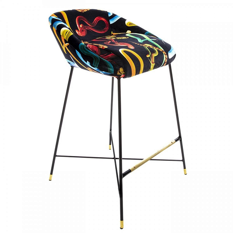 Барный стул Seletti High Stool Snakes Черный Мульти в Нижнем Новгороде | Loft Concept 