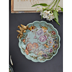 Блюдо из голубого фарфора с бронзовой птичкой Blue Garden варинант исполнения - 5 | Loft Concept в Нижнем Новгороде