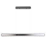 Люстра линейная металлическая черного цвета с прозрачным декором по краям Radiant Rail варинант исполнения - 2 | Loft Concept в Нижнем Новгороде