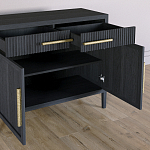 Буфет Primo с двумя ящиками и двумя фасадами Черный дуб варинант исполнения - 5 | Loft Concept в Нижнем Новгороде