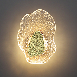 Бра с рельефным волнообразным стеклянным плафоном и вставкой из мрамора Liquid Stone варинант исполнения - 4 | Loft Concept в Нижнем Новгороде