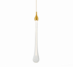 Подвесной светильник с плафоном в форме капли на золотистом каркасе Raindrop варинант исполнения - 2 | Loft Concept в Нижнем Новгороде