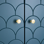 Шкаф двухдверный Scale Ornament Blue Wardrobe варинант исполнения - 8 | Loft Concept в Нижнем Новгороде