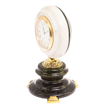 Часы настольные бронзовые из натуральных камней Мрамор и Змеевик Stone Clock варинант исполнения - 5 | Loft Concept в Нижнем Новгороде