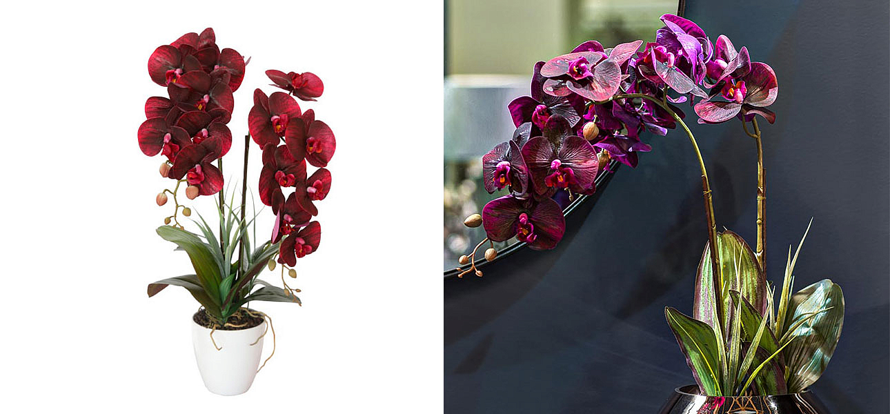 Искусственная орхидея Мультифлора burgundy Искусственная орхидея Мультифлора burgundy - Loft-Concept в Нижнем Новгороде