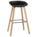 Барный стул на ножках из натурального дерева Boras Black варинант исполнения - 1 | Loft Concept в Нижнем Новгороде