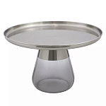 Кофейный столик с основанием из закаленного стекла Classic Round Gray Table варинант исполнения - 1 | Loft Concept в Нижнем Новгороде