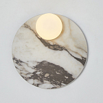 Бра круглое с каменным основанием и плафоном из стекла Shaw Marble Lighting варинант исполнения - 1 | Loft Concept в Нижнем Новгороде