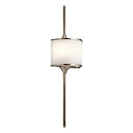 Бра вертикальное с белым полукруглым плафоном и длинным стержнем L Kichler варинант исполнения - 1 | Loft Concept в Нижнем Новгороде