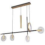 Линейная металлическая геометрическая люстра Geometry Crystal Linear Chandelier варинант исполнения - 1 | Loft Concept в Нижнем Новгороде