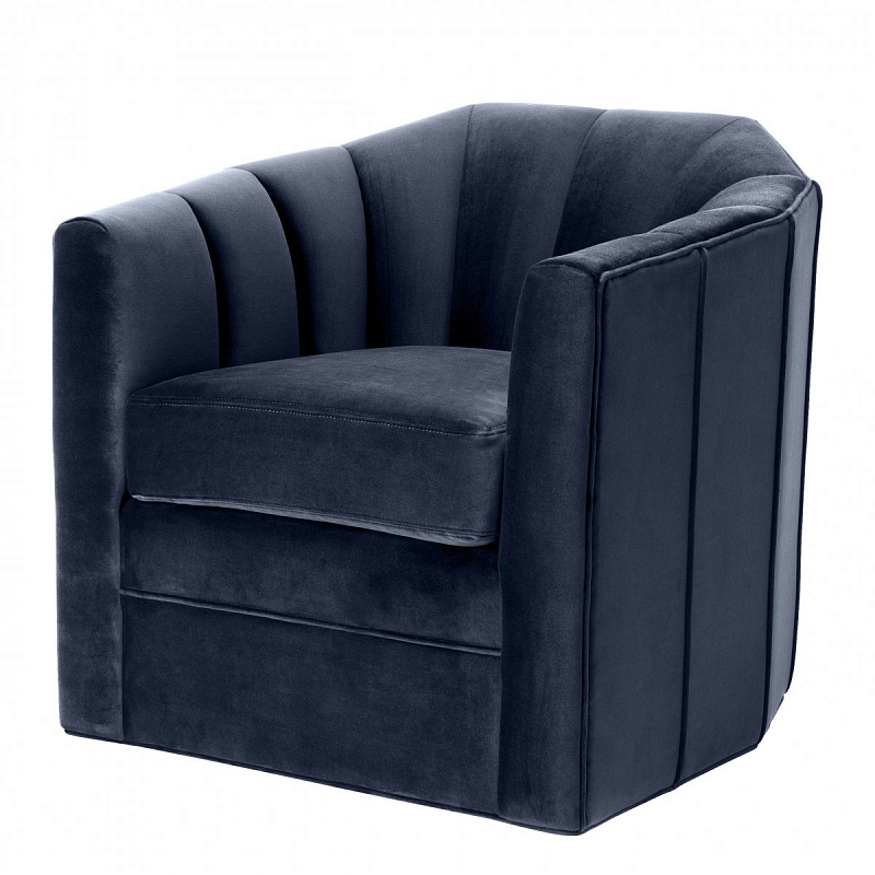 Кресло Eichholtz Chair Delancey Midnight Blue Темно-синий в Нижнем Новгороде | Loft Concept 