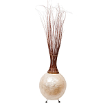 Торшер из перламутра на металлическом каркасе Indonesian Comet варинант исполнения - 3 | Loft Concept в Нижнем Новгороде