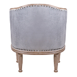 Кресло низкое с мягкой обивкой из велюра на 4-х деревянных ножках Emile Armchair grey варинант исполнения - 3 | Loft Concept в Нижнем Новгороде