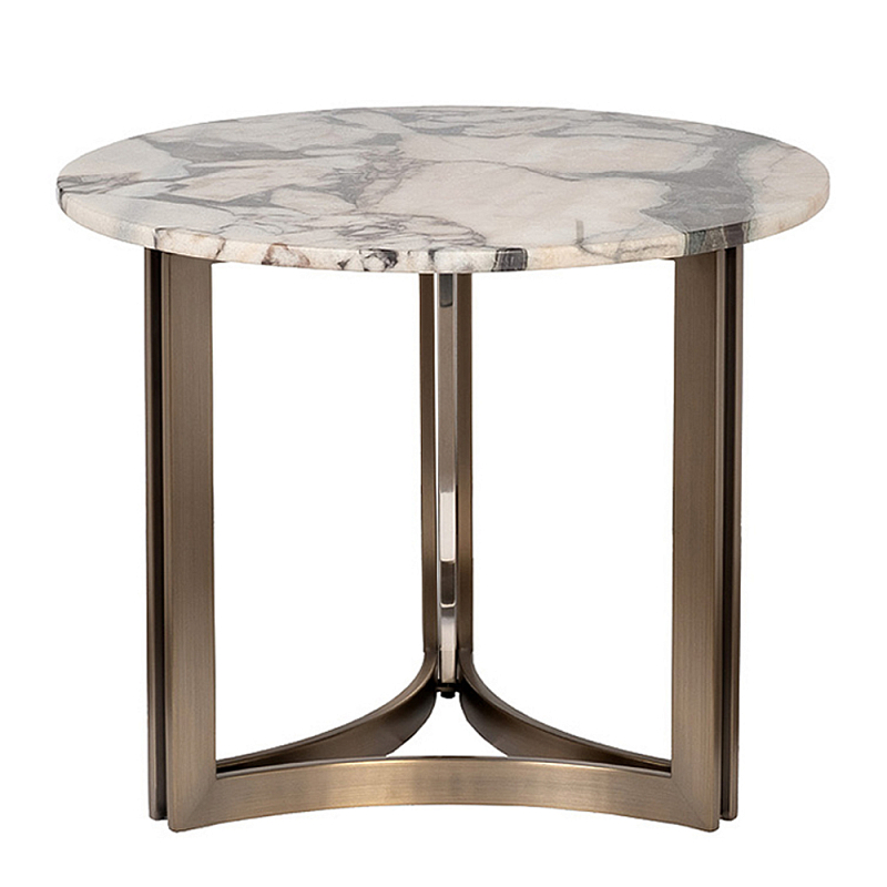 Столик журнальный с круглой мраморной столешницей Unique Stone Design  в Нижнем Новгороде | Loft Concept 