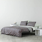 Постельное белье из сатина с принтом треугольники 150х200 см Triangular Dreams варинант исполнения - 6 | Loft Concept в Нижнем Новгороде