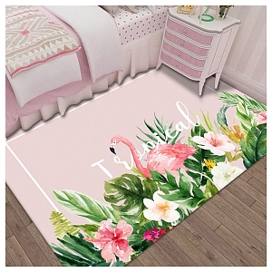 Ковёр с принтом Розовый Фламинго Carpet Tropical Flamingo