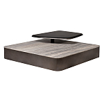 Столик журнальный квадратный  с полкой Sculptural Marble Accent с мрамором  варинант исполнения - 2 | Loft Concept в Нижнем Новгороде