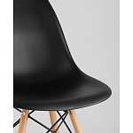 Пластиковый стул на ножках из массива бука Eames Black варинант исполнения - 2 | Loft Concept в Нижнем Новгороде