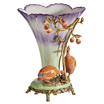 Ваза с цесарками из фарфора с бронзовыми элементами Garden of Eden варинант исполнения - 3 | Loft Concept в Нижнем Новгороде