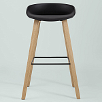 Барный стул на ножках из натурального дерева Boras Black варинант исполнения - 3 | Loft Concept в Нижнем Новгороде