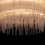 Люстра круглая с прозрачными стеклянными трубками Nembus варинант исполнения - 5 | Loft Concept в Нижнем Новгороде