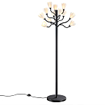 Торшер с плафонами из белых фарфоровых цветов на изогнутых ветвях Floralis варинант исполнения - 3 | Loft Concept в Нижнем Новгороде