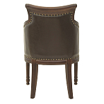 Кресло кожаное на 4-х деревянных ножках из массива березы Ethan Armchair brown варинант исполнения - 2 | Loft Concept в Нижнем Новгороде