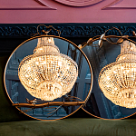 Зеркало настенное в раме золотого цвета с декором птица на ветке Mirror Portal варинант исполнения - 3 | Loft Concept в Нижнем Новгороде