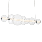 Подвесной светильник линейный с прозрачными стеклянными шарами разного диаметра Eurofase варинант исполнения - 1 | Loft Concept в Нижнем Новгороде