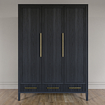 Большой Шкаф Primo Черный дуб с 3 дверьми и 3 выдвижными ящиками варинант исполнения - 1 | Loft Concept в Нижнем Новгороде