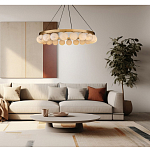 Люстра круглая с сферическими плафонами из натурального камня Phased Spheres варинант исполнения - 4 | Loft Concept в Нижнем Новгороде