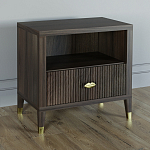 Прикроватная тумбочка с полкой Elsa Dreams Walnut  варинант исполнения - 1 | Loft Concept в Нижнем Новгороде