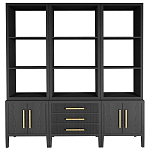 Модульный стеллаж Primo из трех составных элементов Черный дуб варинант исполнения - 1 | Loft Concept в Нижнем Новгороде