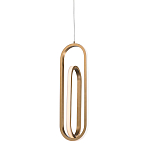 Подвесной светильник золотого цвета с двумя вытянутыми овальными рамками в форме скрепки Eurofase варинант исполнения - 1 | Loft Concept в Нижнем Новгороде
