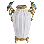 Ваза белого цвета из фарфора с птичкми White Garden варинант исполнения - 1 | Loft Concept в Нижнем Новгороде