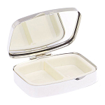 Таблетница карманная прямоугольная с 2-мя отделениями с зеркалом и накладкой из натурального камня Флюорит Silver Stone Pillboxes варинант исполнения - 3 | Loft Concept в Нижнем Новгороде